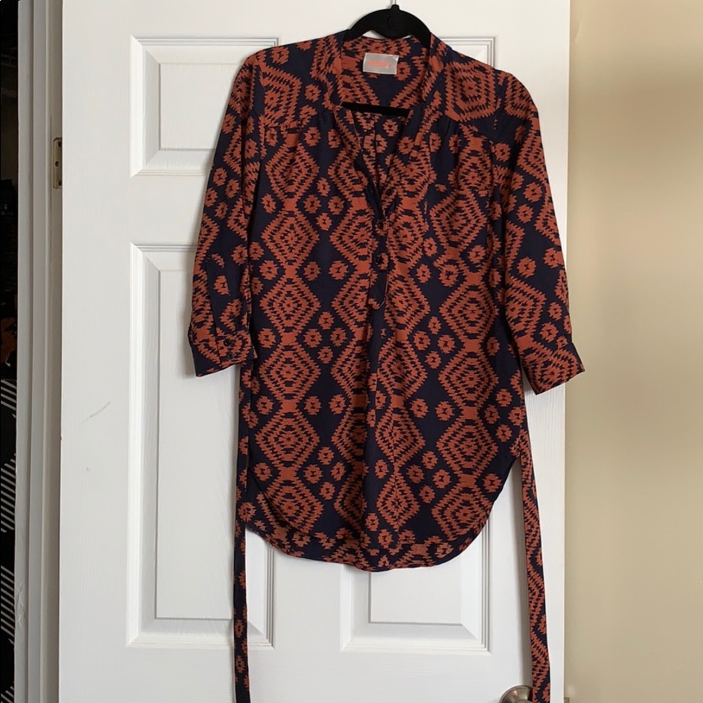 Stitch Fix Navy and Orange Tunic Top